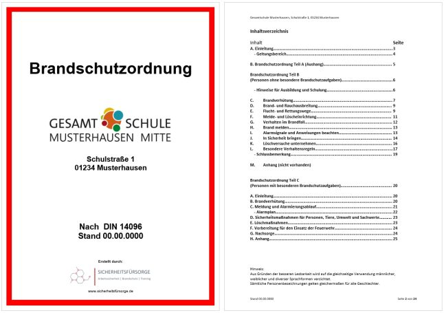 Erstellung von Brandschutzordnungen
